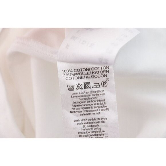 Saint James Womens 10 White Vintage Round Neck T Shirt Short Sleeve 100% Cotton - Picture 6 of 7